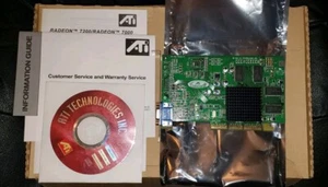 VINTAGE ATI RADEON 7000 32MB AGP VIDEO CARD W/ INSTALL GUIDE & WARRANTY CARD - Picture 1 of 6