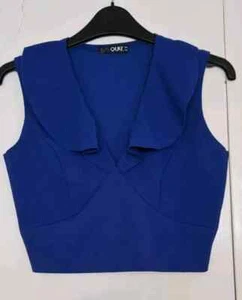 Gorgeous Blue quiz crop top size 8 - Picture 1 of 4