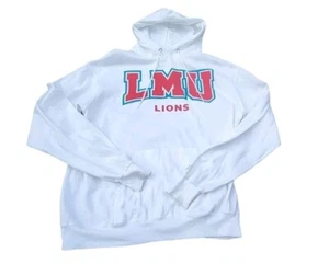 LOYOLA MARYMOUNT LMU White LOS ANGELES COLLEGE HOODIE Student Sweatshirt Men's L - Picture 1 of 9