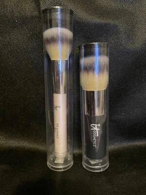 New 2 IT Cosmetics Heavenly LuxeAirbrush Bronzer #1 & Buffing Foundation Brush - Image 1 of 4