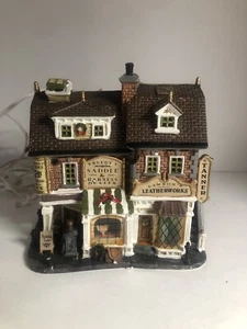 Lemax Carole Towne PREEDY’S SADDLE & HARNESS DEALER LIGHTED CHRISTMAS VILLAGE - Picture 1 of 10