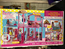 Barbie Pink 3-Story Townhouse Furnished Dream House  3 Floors 5 Rooms Mattel New