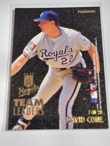 DAVID CONE / BOB HAMELIN 1995 Fleer Team Leaders Insert #7 of 28.  ROYALS