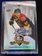 2022-23 UPPER DECK CHL GRADUATES ERIE OTTERS CONNOR McDAVID AUTO 4/5
