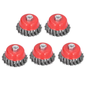 5x 75mm Stahl Drahtbürste Scheibenbürste Topfbürsten Rundbürste Für Bohrmaschine - Bild 1 von 4