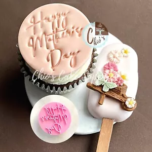 Happy Mother's Day Embosser Stamp, 2 in diamenter - Picture 1 of 6
