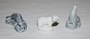Wade England Ceramics Miniature Figurines Sealion, Polar Bear, Seal 3 Pc's / #F4 - Picture 1 of 7