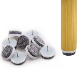 Skid Chair Table Leg Protector Nail-on Slider Glide Pads Furniture Felt Pad - Picture 1 of 13