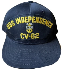 USS INDEPENDENCE CV-62 MASTER CHIEF PETTY OFFICER BASEBALL CAP HAT, USA, VINTAGE - Picture 1 of 5