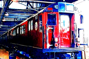 ORIGINAL KODACHROME SLIDE NYC SUBWAY R-33 #9017/16 207 ST MAIN SHOP APRIL 2004 - Bild 1 von 1