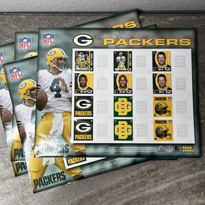 Green Bay Packers NFL Stamp Set Brett Favre Ahman Green KGB 2006 USA - Picture 1 of 4