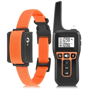Dog Training Collar Electric Remote Rechargeable Shock Waterproof Pet Trainer - Picture 1 of 12