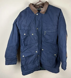Pendleton Primaloft Synthetic Down Blue Men’s Coat SZ M Leather Trimmed - Picture 1 of 23