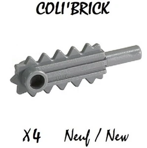 Lego 6117 - 4x Minifig Utensil Tool Chainsaw Blade - Dark Bluish Gray - NEUF - Imagen 1 de 1