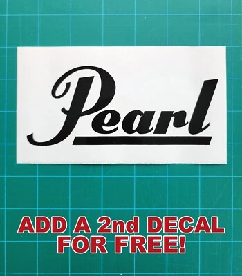 Pearl Drums Logo Bass Drum Decal Sticker available in multiple colors BOGO FREE!