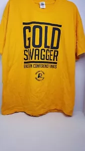 Indiana Pacers 2013 NBA Eastern Conference Finals Playoff Shirt Gold Swagger XL - Picture 1 of 5