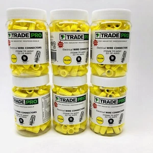 LOT OF 600 (6 BOTTLE'S) TRADE PRO # TP-WNY 22-10 AWG ELECTRICAL WIRE CONNECTORS  - Picture 1 of 6
