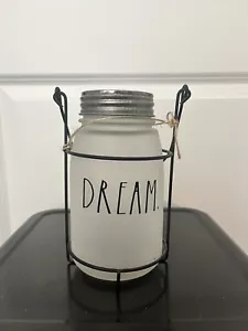 Rae Dunn DREAM Glaswaren mattiertes Einmachglas Laterne Hängelampe - Bild 1 von 4