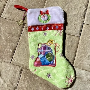 Disney Prinzessin Weihnachtsstrumpf Aschenputtel Mädchen Deko Stoff flauschig - Bild 1 von 6