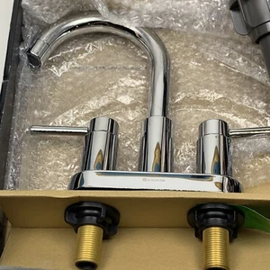 Glacier Bay Dorind 4" Centerset High-Arc Bathroom 2 Handle Faucet in CHROME - Picture 1 of 8