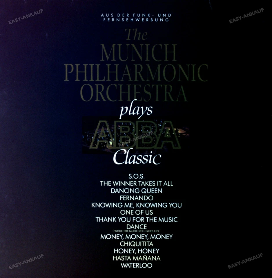 The Munich Philharmonic Orchestra - Plays ABBA Classic LP (VG/VG) .* - Image 1 of 1