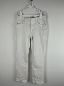 Guess White Jeans Retro Pencil Straight Woman Size 31 Waist Denim Trousers Pants - Picture 1 of 4