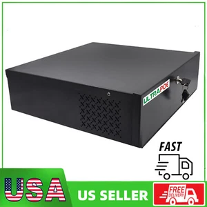 21" x 21" x 8" Heavy Duty 16 Gauge Steel DVR & NVR Security Lock Box with AC Fan - Picture 1 of 7