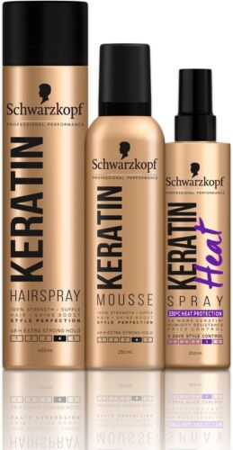 Schwarzkopf Styling Keratin Heat Protection Hair Spray, Frizz Control, 230 Heat