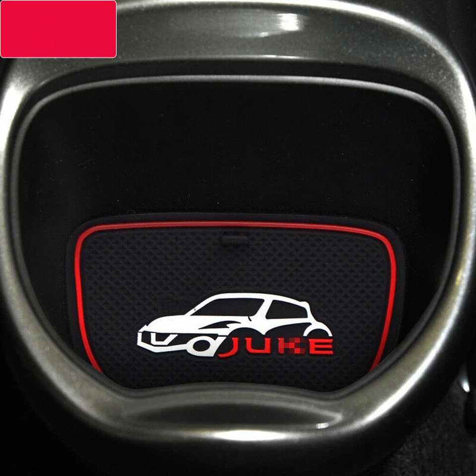 Gate Slot Mats Fit for Nissan Juke Nismo S SL SV Rubber Non-slip Cup Holder Pads - Imagem 1 de 1