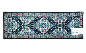 Super Soft EVERWASH Blue Cashmere Washable Runner Rug 20" x 60" Non-Slip - Picture 1 of 4