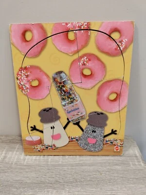 90s Vintage Playschool Mattel Viacom Blues Clues Wood Frame Puzzles Complete  - Image 1 of 4