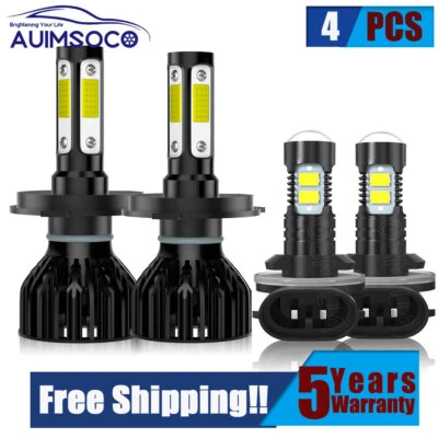 For Hyundai Accent 2000-2017 LED Headlight Bulbs Combo 4x 9003 881 Super Bright - Image 1 of 4