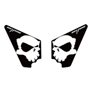 DFR GRIP IT KIT BLACK WHITE SKULL FENDER 2009-2013 YFZ450R YFZ YAMAHA GRAPHICS - Picture 1 of 1