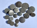 Collection Antique 18th Century Pewter Decorated Tombac Buttons Detecting Find