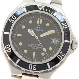 Omega Seamaster 200m Datum schwarzes Zifferblatt Quarz Herrenuhr_913668 - Bild 1 von 6
