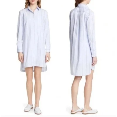 Club Monaco Strawberta Quiet Luxury Striped Shirt Dress Buttons Woman’s 6 GUC - Image 1 of 4