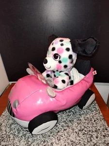 BUILD A BEAR BUDDIES Dalmatian Plush Smallfrys Buddies Polka Dot & Pink Car - Picture 1 of 9