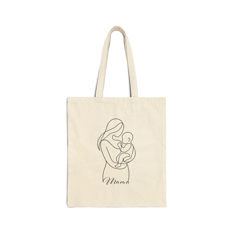 Minimalist Mom Tote Bag- Eco-Friendly Shopping Bag - Image 1 of 1