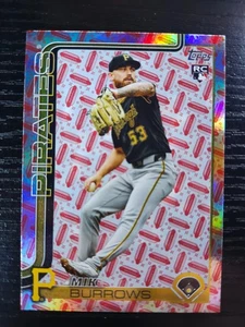 2025 Topps Mike Burrows RC Hot Dog Parallel /99 #615 Pirates - Picture 1 of 2