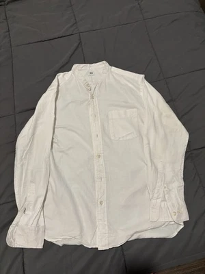 Uniqlo Dress Shirt White Mandarin Collar Slim Fit Size S - Image 1 of 4