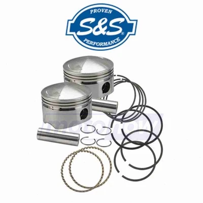 S&S Cycle Forged Pistons for 88ci.- 103ci. for 1941-1950 Harley Davidson F - or - Imagem 1 de 4