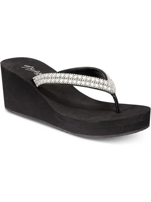 Sandalias de Tacón de Cuña Emira de Plataforma de 1" para Mujeres THALIA SODI Negras 10 M Foto 1 de 4