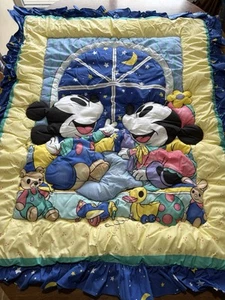 Manta Disney Bebés Vintage Bebé Mickey And Co Minnie Mouse Noche Estrellada Años 90 - Imagen 1 de 20