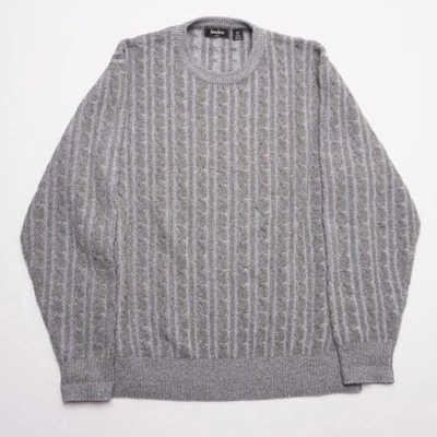 Vintage Neiman Marcus 100% Cashmere Cable Knit Sweater Blue Gray Men's XXL - Image 1 of 4