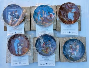 Piatti da collezione Norman Rockwell Six American Family serie II con certificato di autenticità - Foto 1 di 13