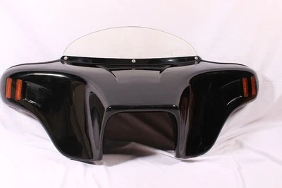 CARENADO MURCIÉLAGO PINTADO PARABRISAS SE ADAPTA A KAWASAKI VULCAN 1600 Classic 2002-08 LED Foto 1 de 3