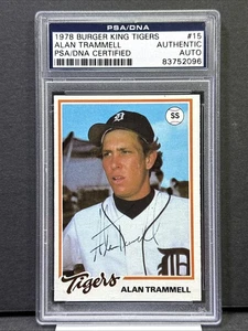 Alan Trammell signiert 1978 Topps Burger King Rookie Auto PSA/DNA Detroit Tigers - Bild 1 von 5