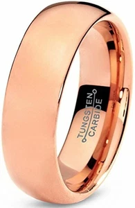 Wolframcarbid Herrenring 6 mm rosevergoldet Ehering - Bild 1 von 7