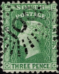 NSW Numeral 100 Baraba 2R23 - 1882 to 97. Allocated 1.1.1851 - 30.6.1854 - Bild 1 von 1