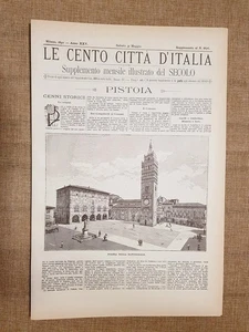 Le Cento Città d'Italia 31 maggio 1890 Pistoia Il Secolo Sonzogno Ristampa - Picture 1 of 1